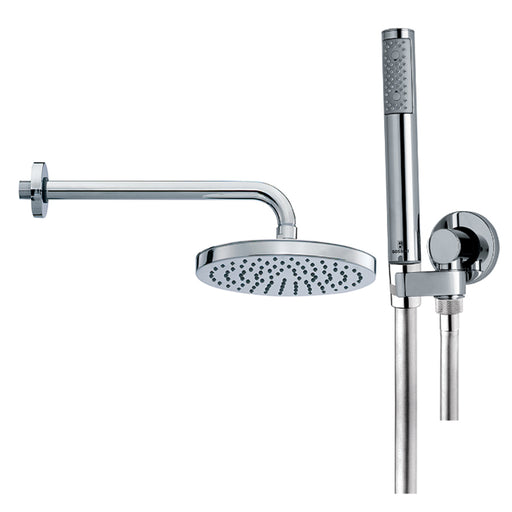 Soffione doccia in ottone diam. cm 25 Bossini Oki a un getto con kit duplex doccia Zen con flessibile Cromolux by CeramicStore | Lo specialista del tuo bagno