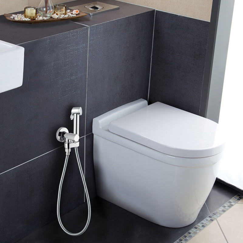 Kit miscelatore monocomando 1 via, placca murale, supporto doccia e doccino Paloma in Abs con flessibile in ottone by CeramicStore | Lo specialista del tuo bagno