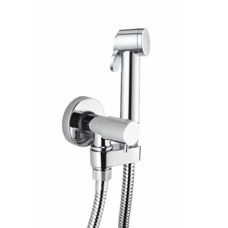 Kit miscelatore monocomando 1 via, placca murale, supporto doccia e doccino Paloma in Abs con flessibile in ottone by CeramicStore | Lo specialista del tuo bagno