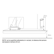 Distributore automatico di sapone liquido o igienizzante in gel modello Boston. In ABS bianco by CeramicStore | Lo specialista del tuo bagno
