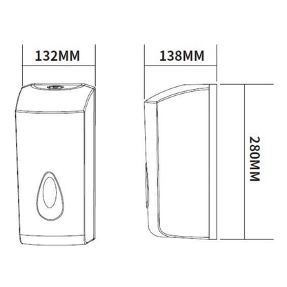 Distributore automatico di sapone liquido o igienizzante in gel modello Boston. In ABS bianco by CeramicStore | Lo specialista del tuo bagno