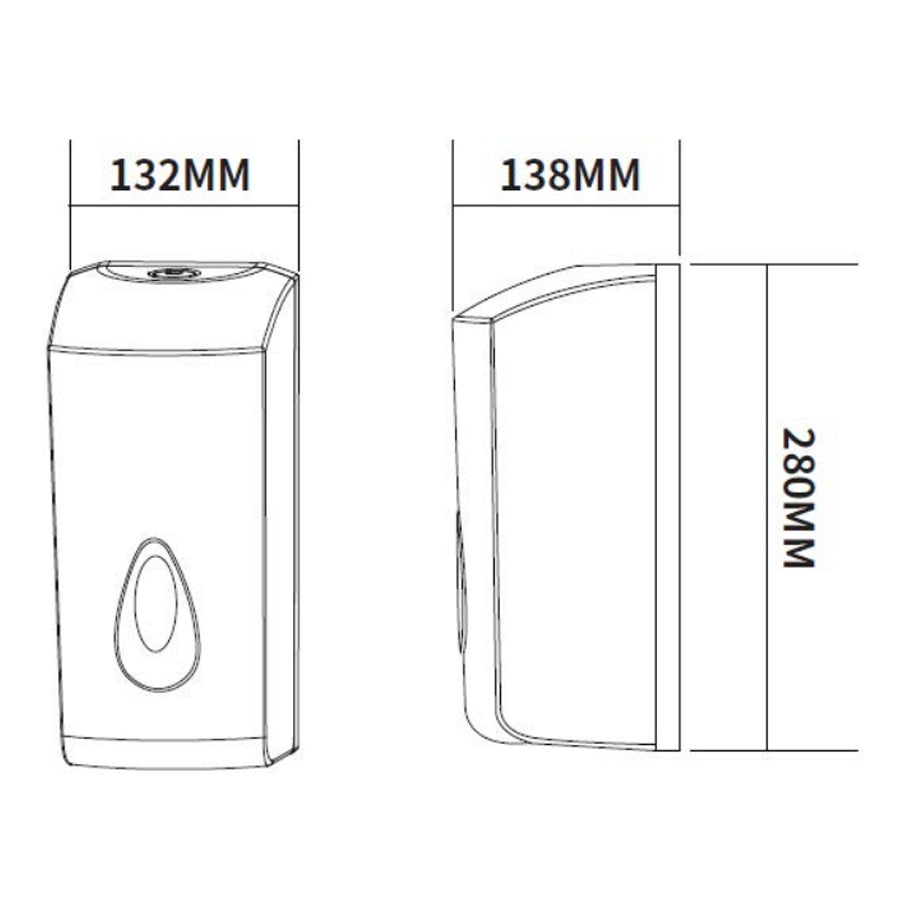 Distributore automatico di sapone liquido o igienizzante in gel modello Boston. In ABS bianco by CeramicStore | Lo specialista del tuo bagno