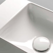 Lavabo 50x25x12h cm. Installazione sospesa o da appoggio. Completo di fissaggi. In ceramica bianca by CeramicStore | Lo specialista del tuo bagno