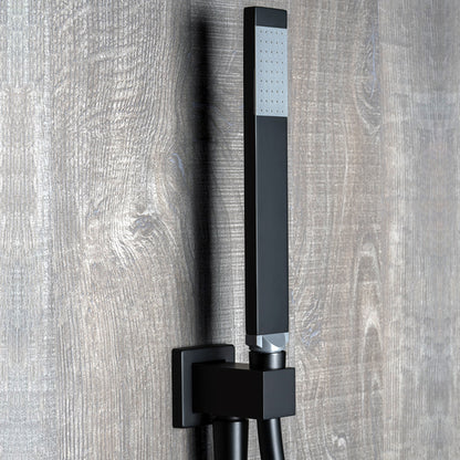 Kit duplex doccia modello Square Carbon in ottone e pvc opaco nero by CeramicStore | Lo specialista del tuo bagno