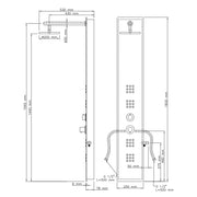 Parete doccia idroterapica multifunzione modello Crystal in vetro temperato e Pvc. Con soffione doccia, doccetta e getto orizzontale. Colore Bianco by CeramicStore | Lo specialista del tuo bagno
