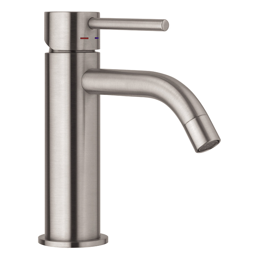 Paffoni miscelatore lavabo in ottone finitura Steel Looking effetto acciaio. Light Exclusive Edition by CeramicStore | Lo specialista del tuo bagno