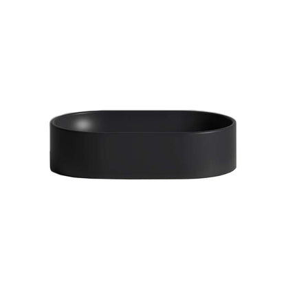 Lavabo da appoggio tondo Domus Falerii 30x49 cm design moderno color Pirate Black