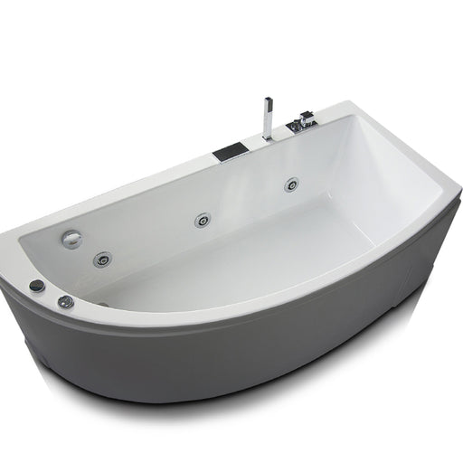 Vasca idromassaggio asimmetrica in acrilico con avviamento pneumatico Modello Neo by CeramicStore | Lo specialista del tuo bagno