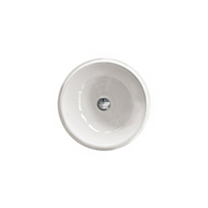 Lavandino tondo in ceramica bianca di Althea modello Kali. Installazione da appoggio. Misure cm 40x40