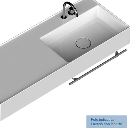 Porta asciugamano accessorio per lavatrucco Domus Falerii cm 60 in acciaio by CeramicStore | Lo specialista del tuo bagno