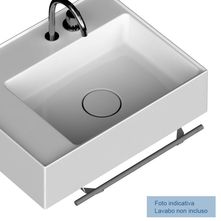 Porta asciugamano accessorio per lavatrucco Domus Falerii cm 49 in acciaio by CeramicStore | Lo specialista del tuo bagno