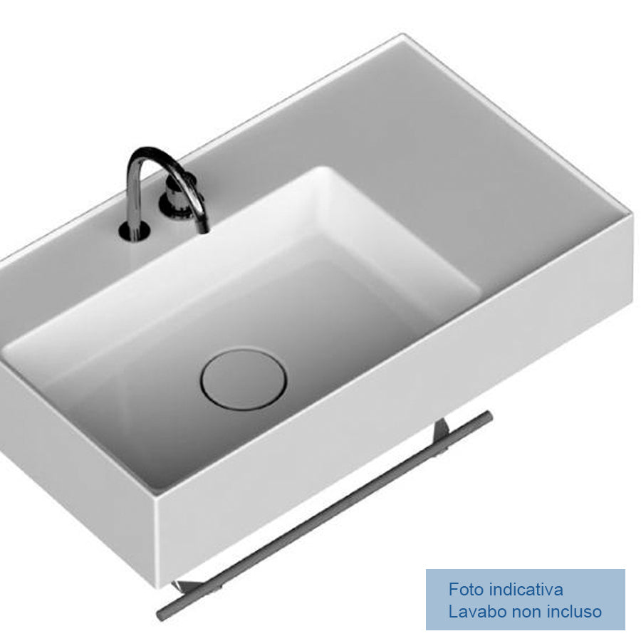 Porta asciugamano accessorio per lavatrucco Domus Falerii cm 57 in acciaio by CeramicStore | Lo specialista del tuo bagno