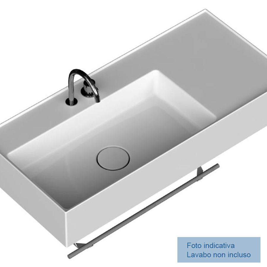 Porta asciugamano accessorio per lavatrucco Domus Falerii cm 68 in acciaio by CeramicStore | Lo specialista del tuo bagno