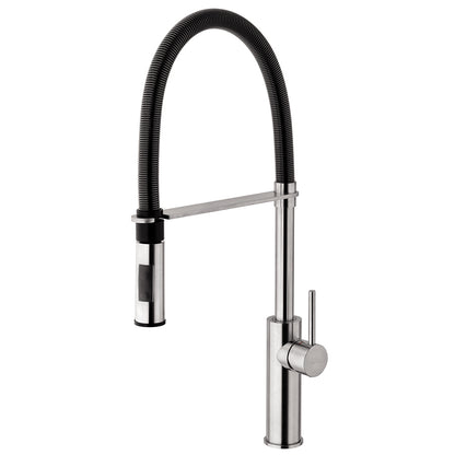 Miscelatore cucina alto Paffoni Light Exclusive Edition Steel Looking e Nero Opaco by CeramicStore | Lo specialista del tuo bagno