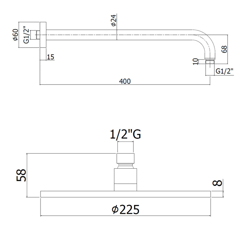 Soffione doccia tondo Paffoni Master diametro 225 mm con braccio doccia da 40 cm linea Exclusive Edition Nero Opaco by CeramicStore | Lo specialista del tuo bagno
