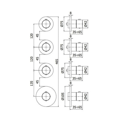 Set Esterno doccia Termostatico ad Incasso 3 Funzioni serie Modular Box modello Mde019cr Cromo Paffoni by CeramicStore | Lo specialista del tuo bagno