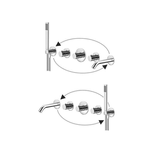 Set Esterno vasca termostatico serie Modular Box modello Mde001cr Cromo Paffoni by CeramicStore | Lo specialista del tuo bagno