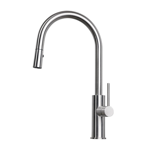 Miscelatore cucina in acciaio Inox 316L Satinato con doccetta estraibile modello Kitchen di Tubico by CeramicStore | Lo specialista del tuo bagno