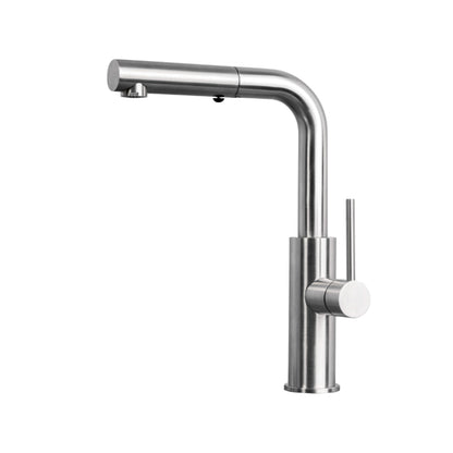 Miscelatore cucina in acciaio Inox 316L Satinato con doccetta estraibile modello Kitchen di Tubico
