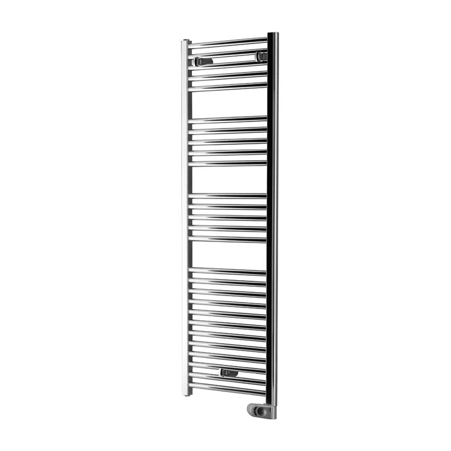 Termoarredo elettrico Lazzarini Cortina EVO cromato 1375x480 con termostato by CeramicStore | Lo specialista del tuo bagno