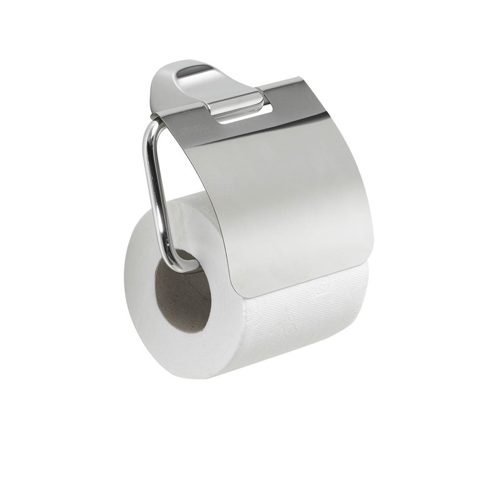 Portarotolo coperto a parete in Acciaio Inox Gedy serie Stelvio - Cromato