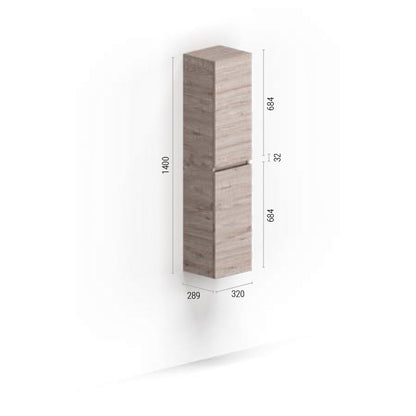 Colonna Bagno Sospesa cm 32x140 h modello 'Persona' colore Cenere by CeramicStore | Lo specialista del tuo bagno