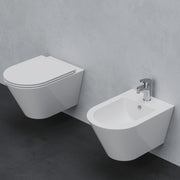 Vaso sospeso 54x37 cm Serie Forma di Azzurra Ceramica con sedile soft close