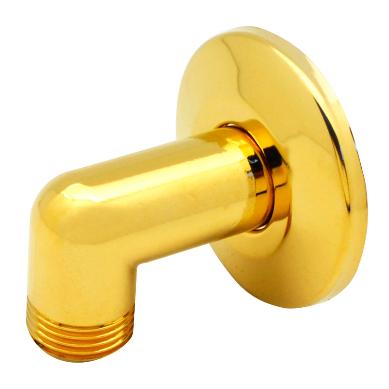 Angolo doccia con curvetta saliscendi con rosetta RubiFlux - Dorato