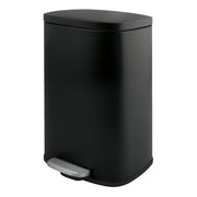 Pattumiera a pedale capacità  12L in acciaio modello Akira - Nero Opaco