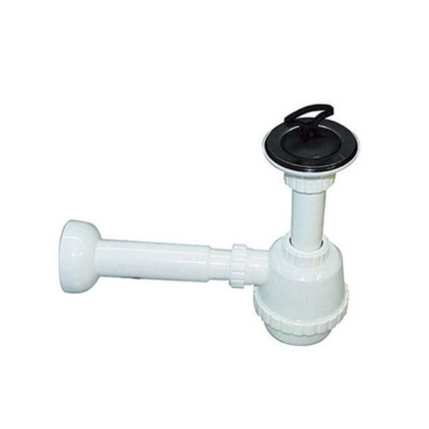 Sifone 1 vie per lavelli in porcellana con piletta e canotto 1"1/4 - Bianco by CeramicStore | Lo specialista del tuo bagno