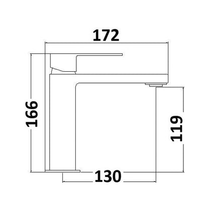 Composizione di miscelatori per lavabo, bidet e doccia a una via quadro Ottomix in ottone cromato by CeramicStore | Lo specialista del tuo bagno