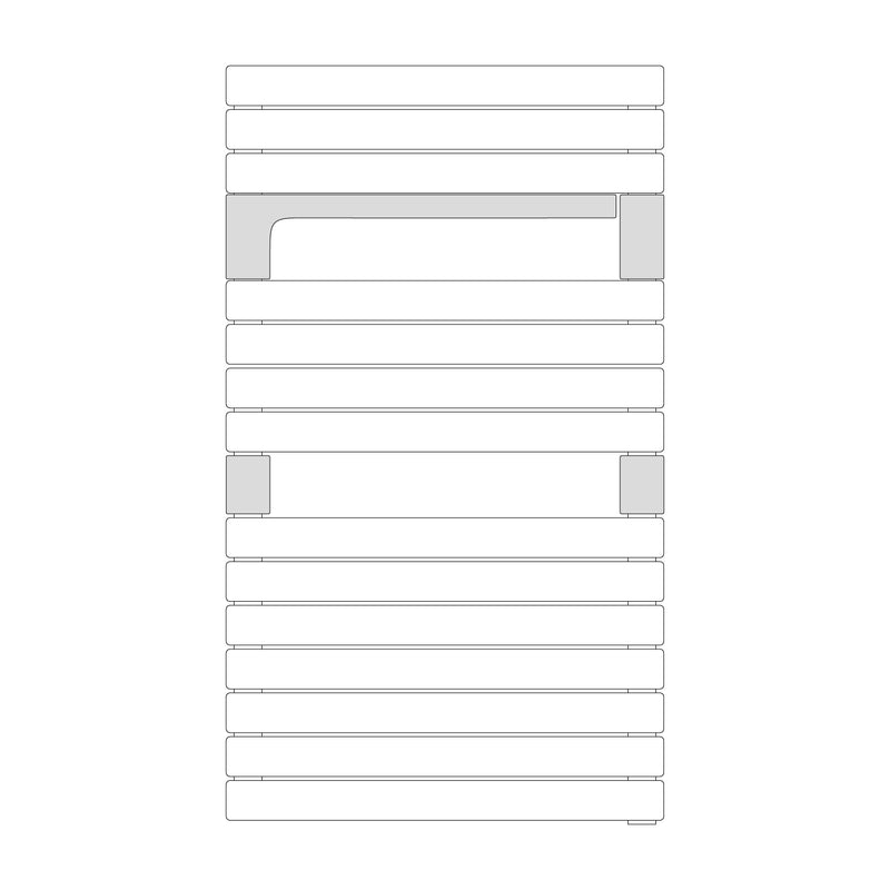 Termoarredo idraulico modello Torino 952x550 dritto - Antracite by CeramicStore | Lo specialista del tuo bagno