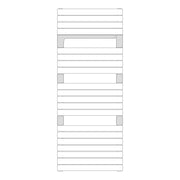 Termoarredo idraulico modello Torino 1360x550 dritto - Antracite by CeramicStore | Lo specialista del tuo bagno