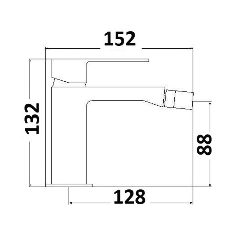 Composizione di miscelatori per lavabo, bidet e doccia a due vie quadro Ottomix in ottone cromato by CeramicStore | Lo specialista del tuo bagno