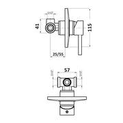 Composizione di miscelatori per lavabo alto, bidet e doccia a una via tondo Ottomix cromato by CeramicStore | Lo specialista del tuo bagno