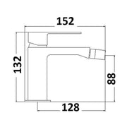 Composizione di miscelatori per lavabo alto, bidet e doccia a una via quadro Ottomix cromato by CeramicStore | Lo specialista del tuo bagno