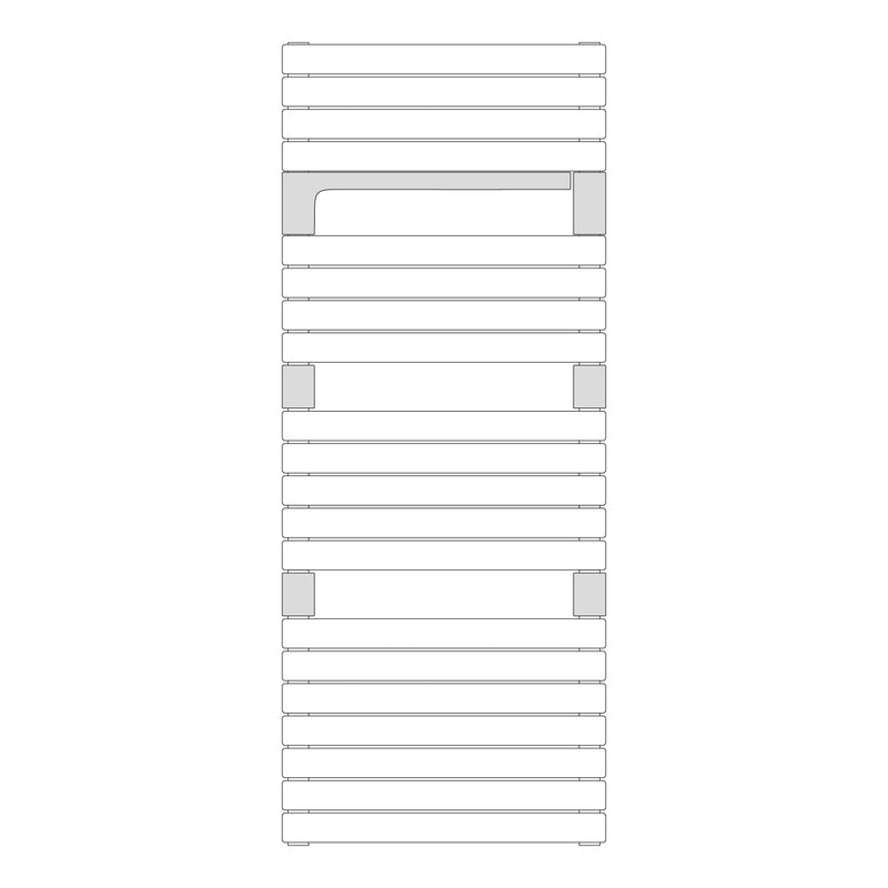 Termoarredo idraulico modello Torino 1360x550 dritto - Quarzo by CeramicStore | Lo specialista del tuo bagno