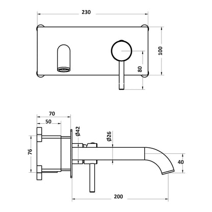 Composizione di miscelatori per lavabo incasso easy box, bidet e doccia a due vie tondo Ottomix cromato by CeramicStore | Lo specialista del tuo bagno