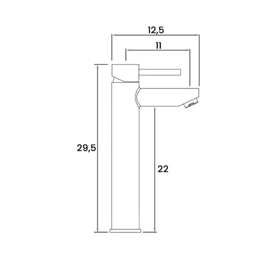 Kit miscelatore lavabo alto + bidet  RubiFlux serie Paris Modello Brillant in acciaio inox, con piletta clic-clac - Cromato