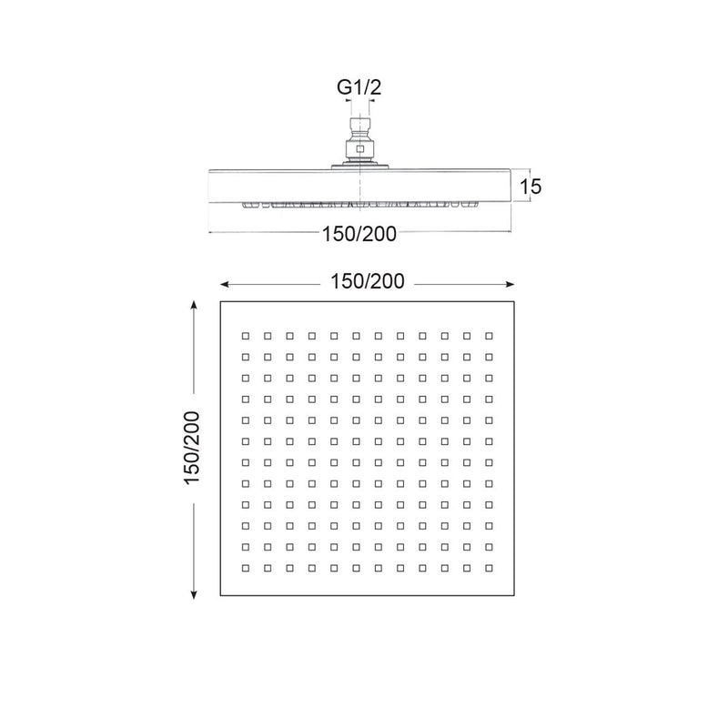 Soffione York 150mm monogetto e ispezionabile by CeramicStore | Lo specialista del tuo bagno