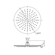 Soffione Sofia 250mm monogetto anticalcare by CeramicStore | Lo specialista del tuo bagno