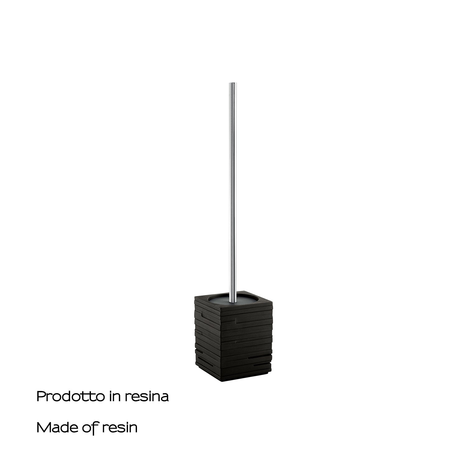 Scopino da appoggio con ciuffo in setole Gedy serie Quadrotto Nero - VERSIONE OUTLET by CeramicStore | Lo specialista del tuo bagno