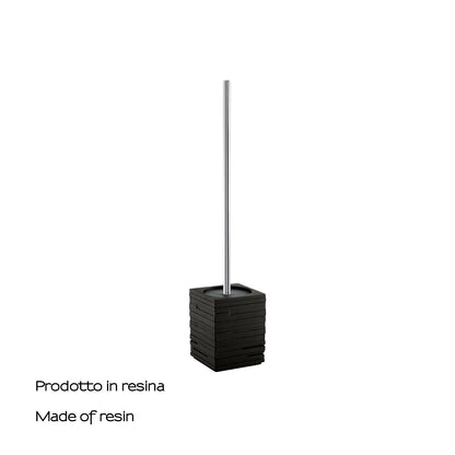 Scopino da appoggio con ciuffo in setole Gedy serie Quadrotto Nero - VERSIONE OUTLET by CeramicStore | Lo specialista del tuo bagno