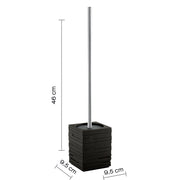 Scopino da appoggio con ciuffo in setole Gedy serie Quadrotto Nero - VERSIONE OUTLET by CeramicStore | Lo specialista del tuo bagno