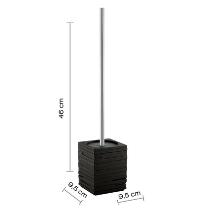Scopino da appoggio con ciuffo in setole Gedy serie Quadrotto Nero - VERSIONE OUTLET by CeramicStore | Lo specialista del tuo bagno