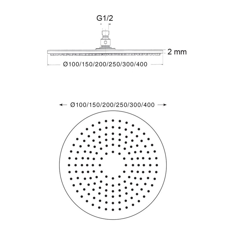 Soffione Roma 250mm anticalcare ultrasottile by CeramicStore | Lo specialista del tuo bagno