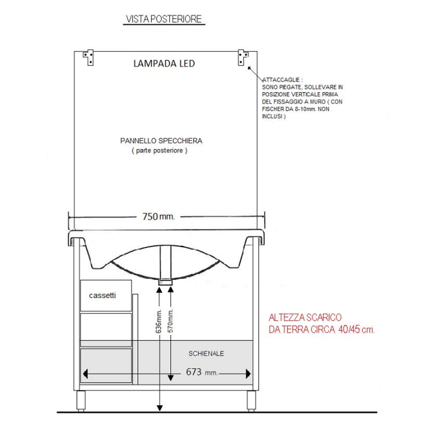 Mobile bagno modello Arianna con base 2 ante, Lavabo e Specchiera finitura Olmo Caffà¨ by CeramicStore | Lo specialista del tuo bagno