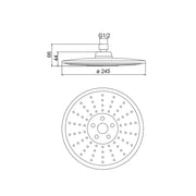 Soffione France 245mm 3 getti in abs by CeramicStore | Lo specialista del tuo bagno