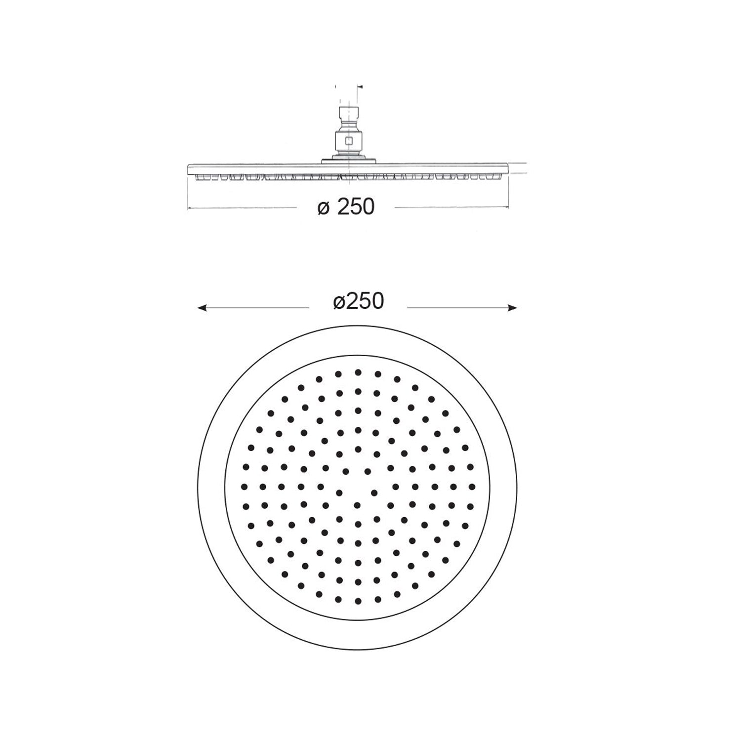 Soffione Smeraldo 245mm anticalcare in abs by CeramicStore | Lo specialista del tuo bagno