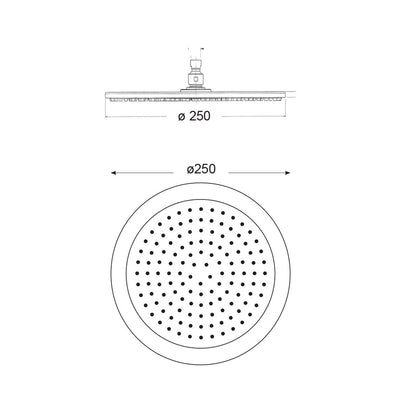 Soffione Smeraldo 245mm anticalcare in abs by CeramicStore | Lo specialista del tuo bagno